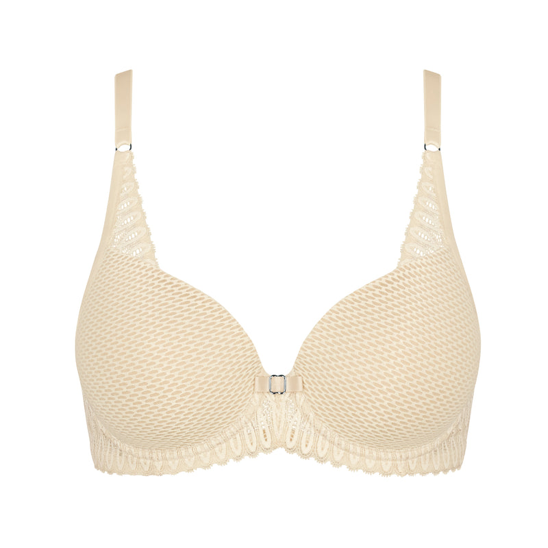 Aura Spotlight Underwired Half Cup Padded Bra - Creamy