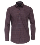 Print Button Down City Shirt - Red