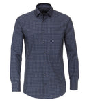 Print Button Down City Shirt - Blue