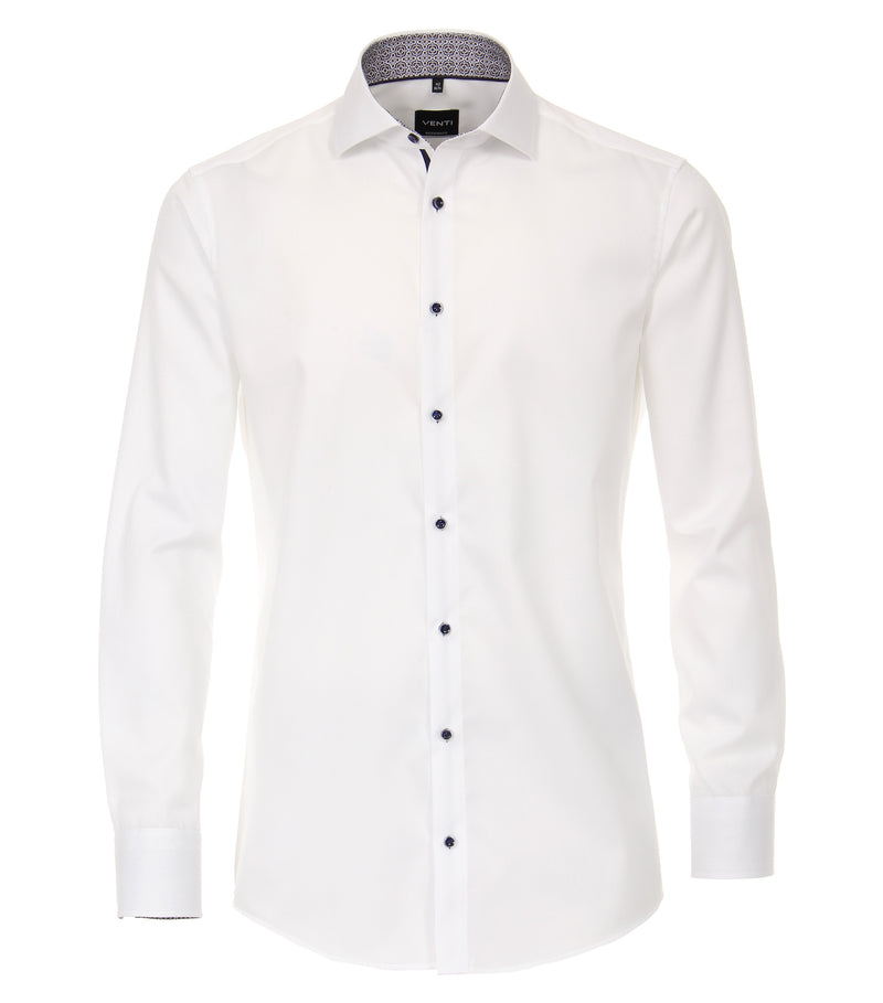 Plain Cut Away City Shirt - White