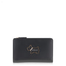 Heritage Dog Outline Medium Bifold Purse - Black
