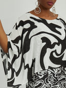 LAYERED BLACK/WHITE TOP - White/black