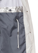Long Showerproof 2 Tone Coat - Petrol/white