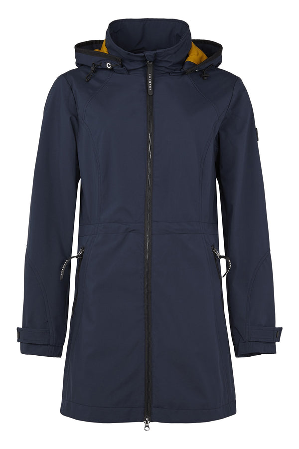 Hooded Showerproof Coat - Navy