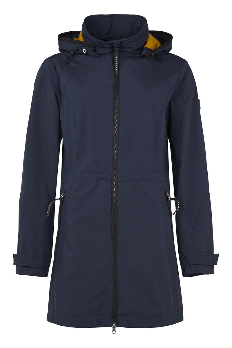 Hooded Showerproof Coat - Navy