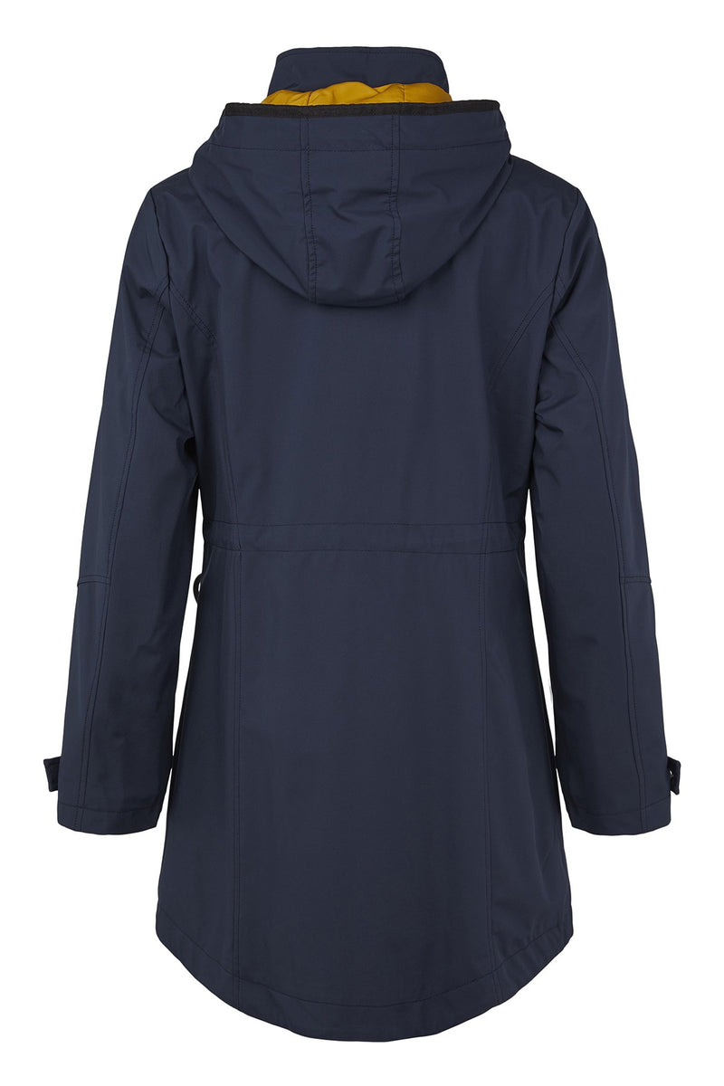 Hooded Showerproof Coat - Navy