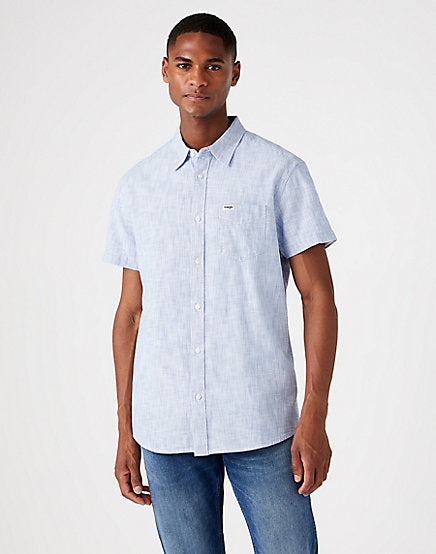 1 Pocket Short Sleeve Shirt - Nautical Blue
