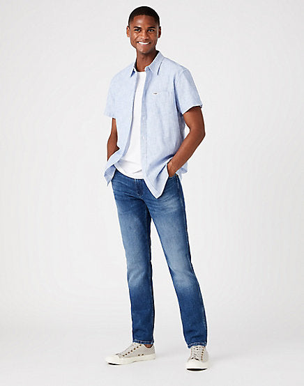 1 Pocket Short Sleeve Shirt - Nautical Blue