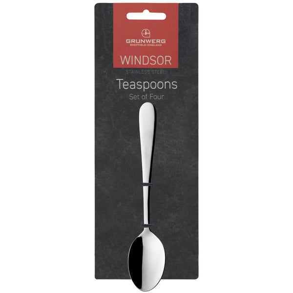 Set 4 Teaspoons Windsor Carded