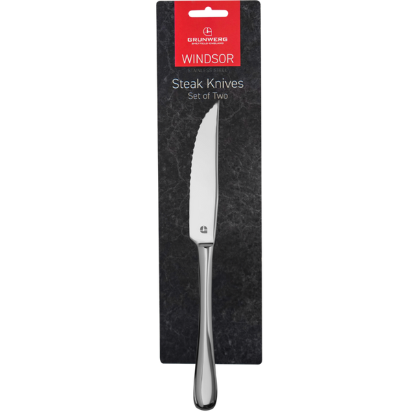 Set 2 Steak Knives Windsor Carded
