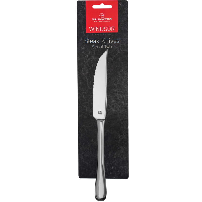 Set 2 Steak Knives Windsor Carded