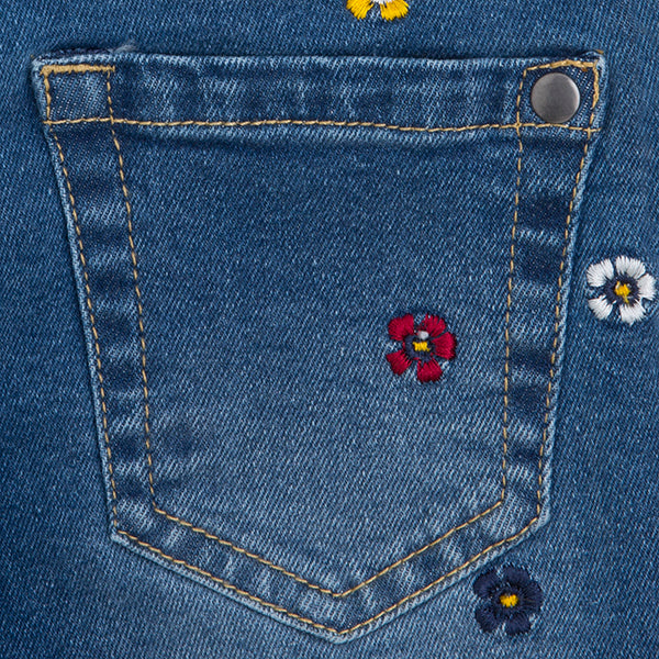 Jeans With Flowers - Blue