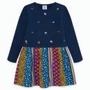 Plush Long Sleeve Dress - Azul