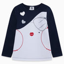 Print Long Sleeve Top - Azul