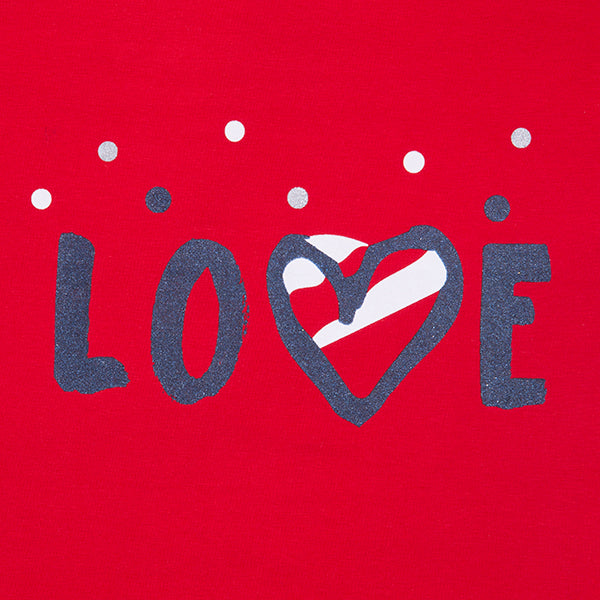 Love Emblem Jersey Top - Red