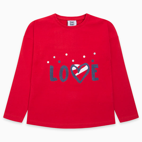 Love Emblem Jersey Top - Red