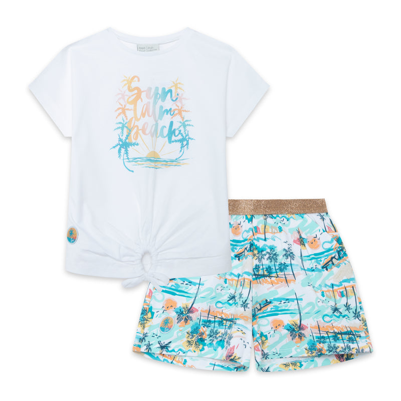 Jersey T-shirt And Shorts - White