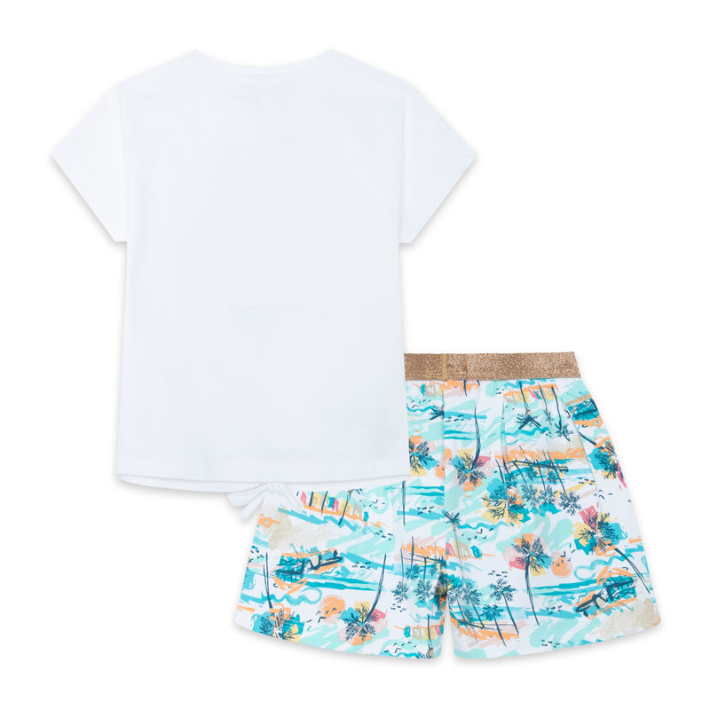 Jersey T-shirt And Shorts - White