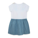 Jersey And Denim Dress - White