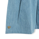 Jersey And Denim Dress - White