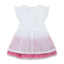 Poplin And Tulle Dress - White