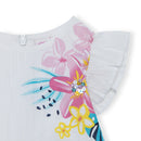 Poplin And Tulle Dress - White