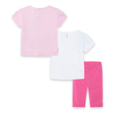 2 T-shirts And Capri Leggings - Pink