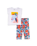 Pirate Jersey T-Shirt & Leggings - White