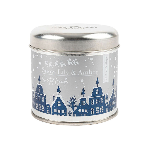 Scented Candle Tin - Snow Lily & Amber