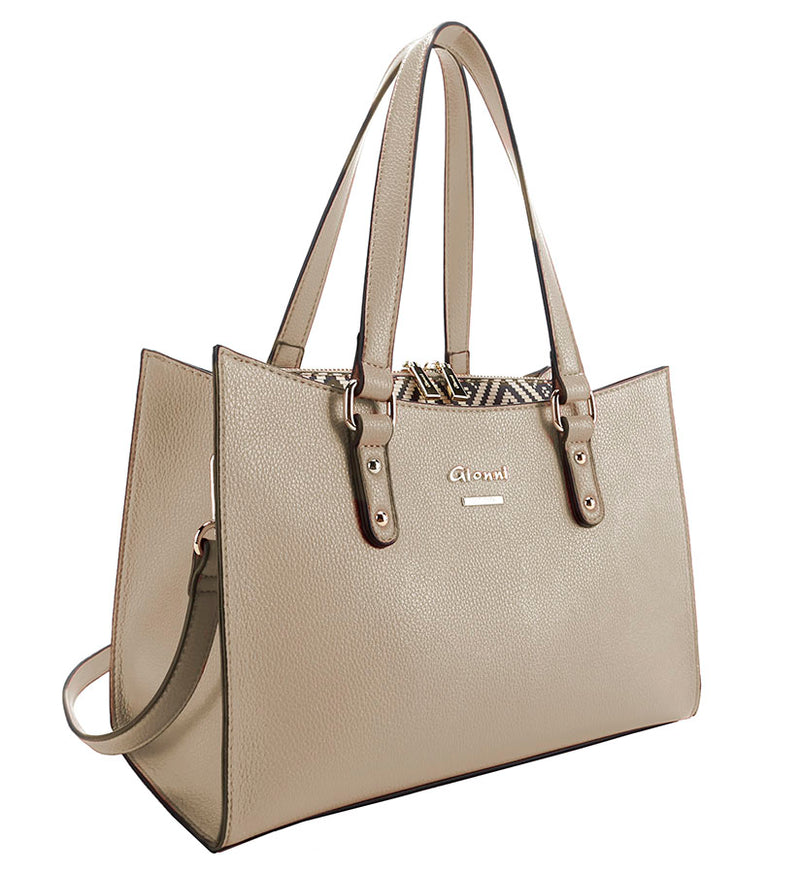 Dagari Ethnic Print Grab Bag - Natural