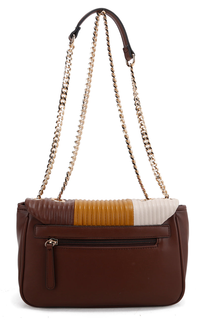Chain Crossbody Bag - Brown