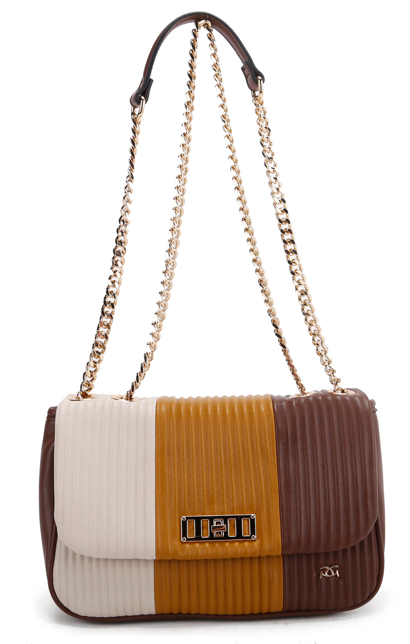 Chain Crossbody Bag - Brown