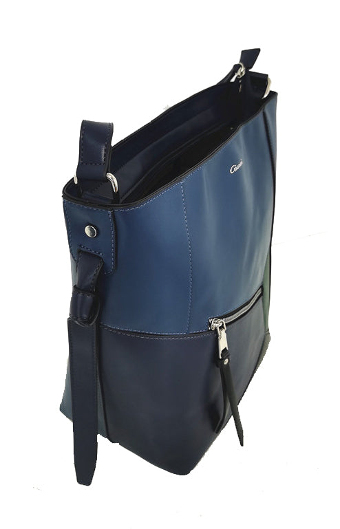 Large Bucket Shoulder Bag - Navy