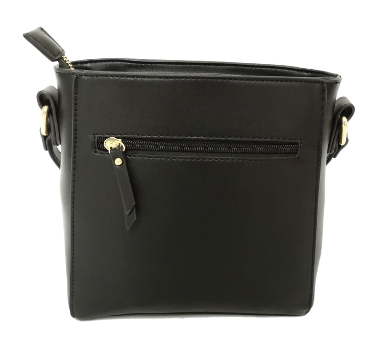 Eyelet Detailed Crossbody Bag - Black