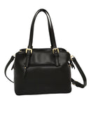 Double Handle Studded Bag - Black