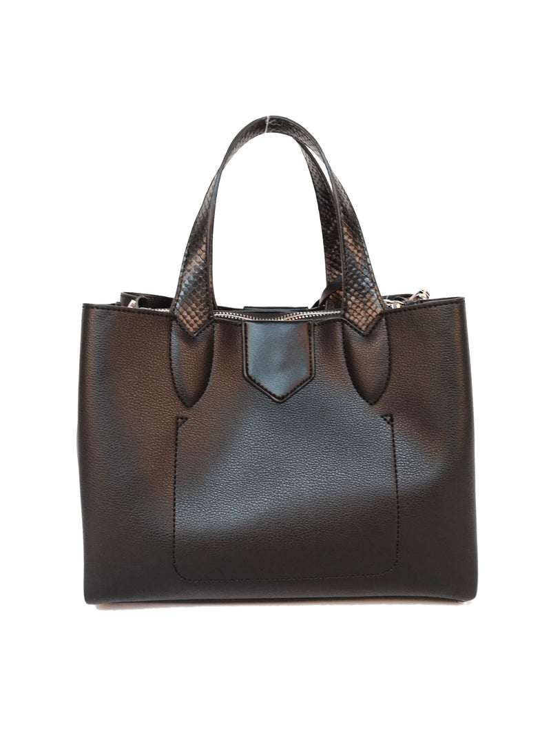 Magnolia Snake Handle Bag - Black
