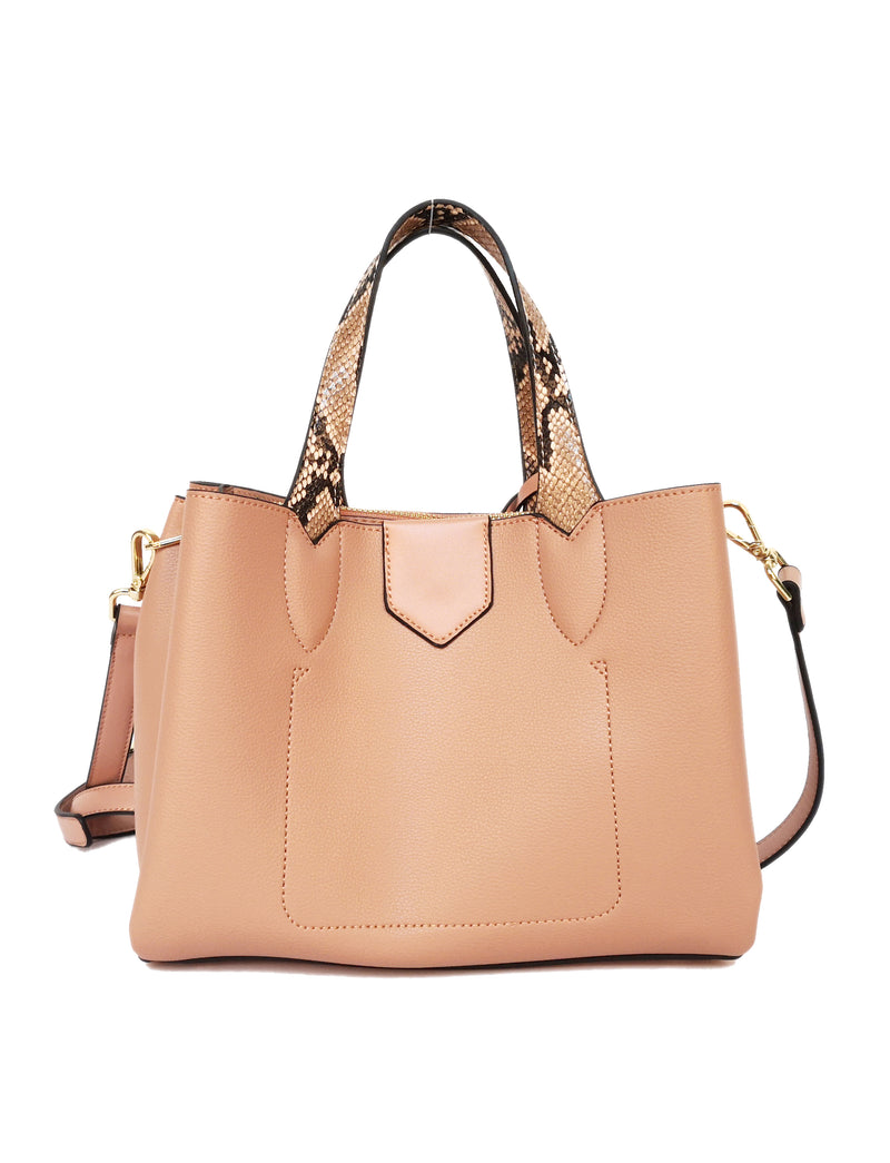 Magnolia Snake Handle Bag - Rose