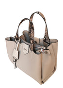 Magnolia Snake Handle Bag - Stone