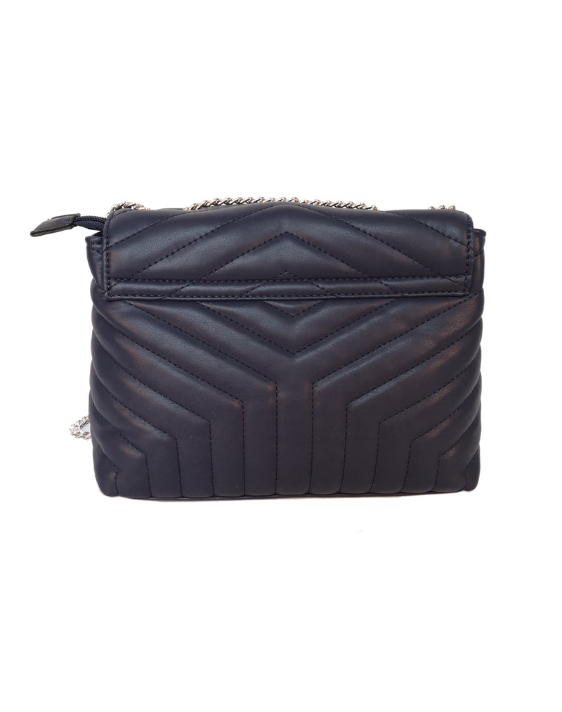 Gardenia Chain Strap Shoulder - Navy