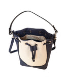 Marjoram Top Handle Bucket Bag - Navy