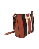 Printed Stripes Bag - Tan