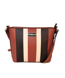 Printed Stripes Bag - Tan