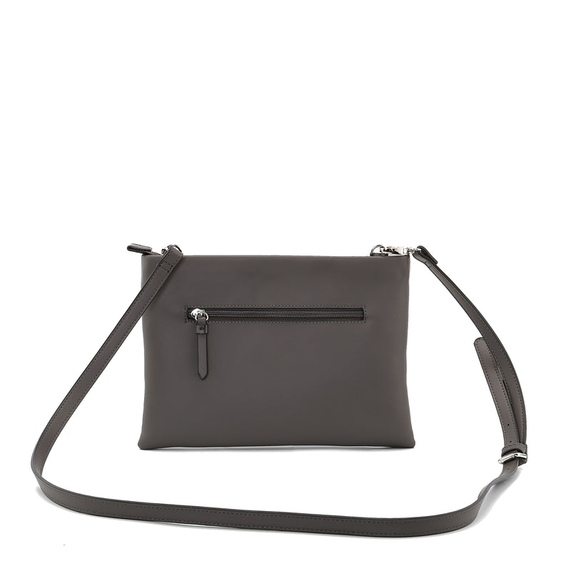 Hibiscus Stripe X-body/Clutch - Grey