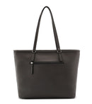 Hibiscus Large Striped Shoulder Bag - Grey