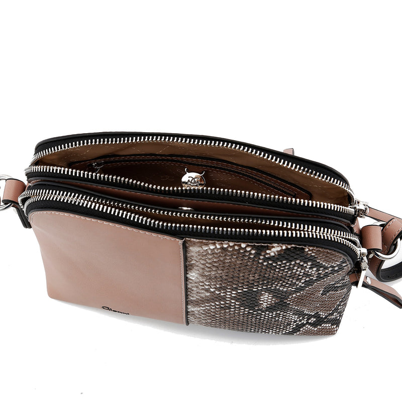 Fig Multi Compartment Crossbody - Rose