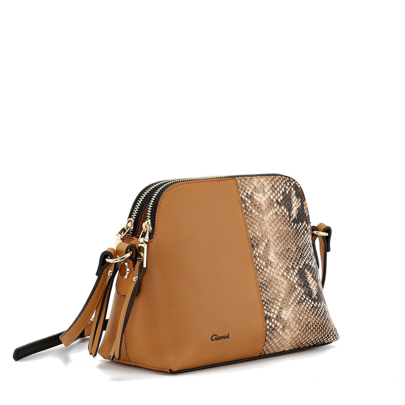 Fig Multi Compartment Crossbody - Tan