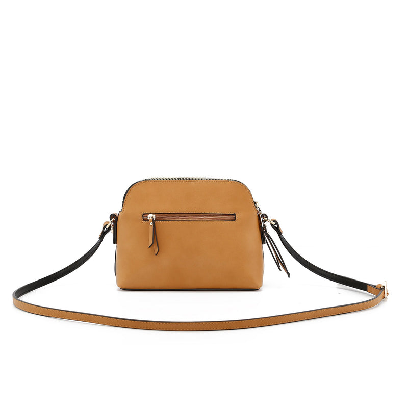 Fig Multi Compartment Crossbody - Tan