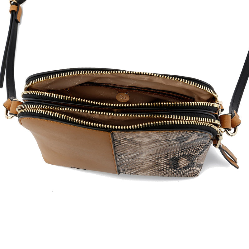Fig Multi Compartment Crossbody - Tan