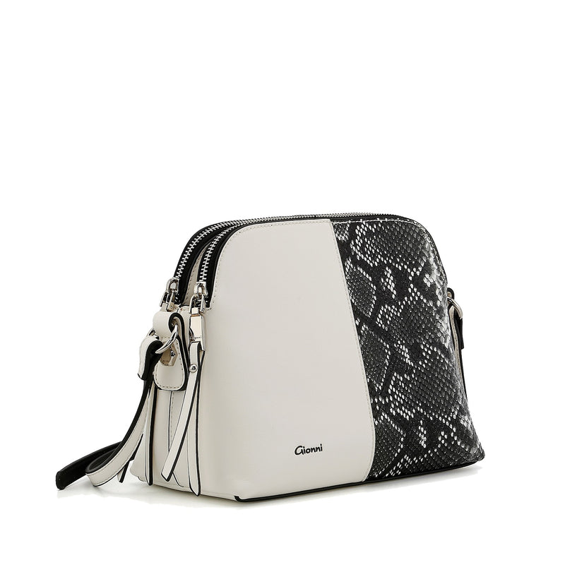 Fig Multi Compartment Crossbody - White