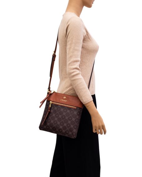 Sunstone Monogram Crossbody Bag - Tan